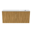 Mondiaz JOYA 90cm meuble de salle de bains WC - couleur Oak - Vasque FAYE position Droite Sans trou de robinet couleur Talc. SW1421112