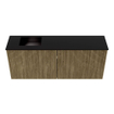 Mondiaz JOYA 100cm toiletmeubel - kleur Dusk - Wastafel FAYE positie Links Zonder kraangat kleur Urban. SW1421646