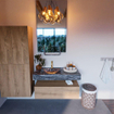 Mondiaz ALAN-DLUX Ensemble de meuble - 100cm - meuble Washed Oak mat - 1 tiroir - Lavabo Cloud Lava suspendu - vasque Gauche - 1 trou de robinet SW809200