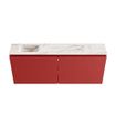 MONDIAZ TURE-DLUX Meuble toilette - 120cm - Fire - EDEN - vasque Frappe - position gauche - 1 trou de robinet SW1102753