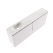 MONDIAZ TURE-DLUX meuble WC 120 cm Cale. EDEN lavabo Ostra position gauche. Sans trou de robinet. SW1104769