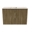 Mondiaz JOYA-DLUX 60cm toiletmeubel - kleur Dusk - Wastafel FAYE positie Links 1 kraangat kleur Nata. SW1425885