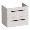 BRAUER Trust wastafelonderkast ondiep 60 excl. opbouwgrepen 2 softclose lades en 1 sifon uitsparing - mat zand SW1204121