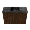 Mondiaz JOYA-DLUX 60cm meuble de toilette - couleur Walnut - Vasque FAYE position Milieu 1 trou de robinet couleur Lava. SW1422448