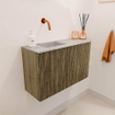 Mondiaz JOYA-DLUX 71.6cm toiletmeubel - ronding rechts kleur Dusk - Wastafel FAYE positie Links Zonder kraangat kleur Glace. SW1423178