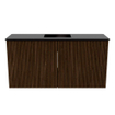 Mondiaz JOYA 80cm meuble de salle de bains - couleur Walnut - Vasque FAYE position Milieu 1 trou de robinet couleur Urban. SW1421325