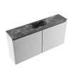 MONDIAZ TURE-DLUX Meuble toilette - 100cm - Plata - EDEN - vasque Lava - position centrale - sans trou de robinet SW1104044