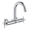 GROHE Atrio badkraan met omstel met koppelingen met kruisgrepen chroom SW225250