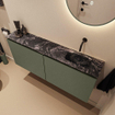 MONDIAZ TURE-DLUX Meuble toilette - 120cm - Army - EDEN - vasque Lava - position droite - sans trou de robinet SW1103676