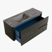 Mondiaz CIRO-DLUX Badkamermeubelset - 120x45x50cm - Solid surface wastafel Oza - 1 wasbak Links - 1 kraangat - 2 lades - Shadow SW1532632