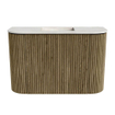 Mondiaz JOYA-DLUX 63.2cm toiletmeubel - ronding links en rechts kleur Dusk - Wastafel FAYE positie Midden Zonder kraangat kleur Ostra. SW1423426