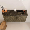 Mondiaz JOYA-DLUX 81.6cm toiletmeubel - ronding links kleur Dusk - Wastafel FAYE positie Rechts 1 kraangat kleur Lava. SW1423246