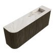 Mondiaz JOYA-DLUX 101.6cm toiletmeubel - ronding links kleur Shadow - Wastafel FAYE positie Rechts 1 kraangat kleur Frappe. SW1422736