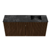 Mondiaz JOYA-DLUX 90cm toiletmeubel - kleur Walnut - Wastafel FAYE positie Rechts 1 kraangat kleur Lava. SW1422442