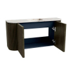 Mondiaz JOYA-DLUX 83.2cm toiletmeubel - ronding links en rechts kleur Shadow - Wastafel FAYE positie Midden 1 kraangat kleur Frappe. SW1422748