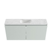 MONDIAZ TURE-DLUX Meuble toilette - 100cm - Greey - EDEN - vasque Opalo - position centrale - sans trou de robinet SW1104322