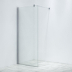 FugaFlow Eccelente Douche à l'italienne en verre - 90x200cm - verre clair - chrome SW1468457