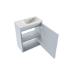 MONDIAZ TURE-DLUX meuble WC 40 cm Clay. Lavabo EDEN Ostra position droite. Sans trou de robinet. SW1104774