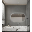 Saniclass Shine Miroir de salle de bains - 70x120cm - ovale - installation horizontale / verticale - éclairage LED indirect - chauffage miroir - infrarouge SW1152321