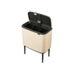 Brabantia Bo Touch Bin Poubelle - 3x11 litres - 3 seau intérieur en plastiques - soft beige SW1117520