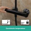 Hansgrohe Vernis 240 1jet Showerpipe met thermostaat Eco mat zwart SW803099