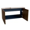 Mondiaz JOYA-DLUX Meuble de salle de bains 91,6cm - arrondi droit couleur Noyer - Vasque FAYE position Gauche 1 trou de robinet couleur Saba SW1424674
