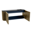 Mondiaz JOYA-DLUX Meuble de toilette 101,6cm - arrondi gauche couleur Dusk - Vasque FAYE position droite Sans trou de robinet couleur Lava SW1423322