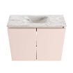 MONDIAZ TURE-DLUX Meuble toilette - 60cm - Rosee - EDEN - vasque Glace - position centrale - sans trou de robinet SW1103449