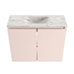 MONDIAZ TURE-DLUX meuble WC 60cm Rosee. EDEN lavabo Glace position milieu. Sans trou de robinet. SW1103449