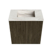 Mondiaz JOYA-DLUX 40cm toiletmeubel - kleur Shadow - Wastafel FAYE positie Midden Zonder kraangat kleur Ostra. SW1422951