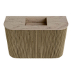 Mondiaz JOYA-DLUX 63.2cm toiletmeubel - ronding links en rechts kleur Dusk - Wastafel FAYE positie Midden Zonder kraangat kleur Arena. SW1425794