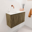 Mondiaz JOYA 71.6cm toiletmeubel - ronding rechts kleur Dusk - Wastafel FAYE positie Links Zonder kraangat kleur Talc. SW1421578