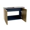 Mondiaz JOYA-DLUX 71.6cm toiletmeubel - ronding rechts kleur Dusk - Wastafel FAYE positie Links Zonder kraangat kleur Oza. SW1426003