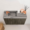 Mondiaz JOYA-DLUX Meuble de toilette 60cm - couleur Shadow - Vasque FAYE position Gauche 1 trou de robinet couleur Sombra. SW1425182