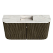 Mondiaz JOYA-DLUX 83.2cm toiletmeubel - ronding links en rechts kleur Shadow - Wastafel FAYE positie Midden Zonder kraangat kleur Ostra. SW1423058