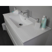 Basic Bella Meuble avec lavabo en porcelaine 100x55x46cm 1 trou de robinet avec miroir Blanc brillant SW398114