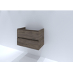 HR badmeubelen Infinity Meuble sous-lavabo - 80x44.8x55cm - 2 tiroirs - sans poignées - espresso SW529925