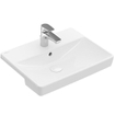 Villeroy & Boch Avento lavabo à poser devant cloison - 55x36cm - 1 trou de robinet avec trop-plein blanc SW106444