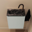 MONDIAZ TURE-DLUX Meuble toilette - 40cm - Greey - EDEN - vasque Lava - position gauche - 1 trou de robinet SW1103821