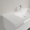 Villeroy & Boch Venticello Lavabo-plan de toilette - 1000 x 500 x 170 stone white mat (blanc) CeramicPlus - avec trop-plein SW209635