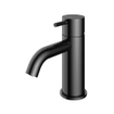 Hotbath Cobber lage wastafelmengkraan met gebogen uitloop zonder waste zwart chroom SHOWROOMMODEL SHOW23207
