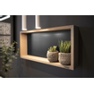 Looox Wood collection Boîte murale 60x30cm avec plaque arrière noir mat chêne noir mat SW73170