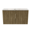 Mondiaz JOYA-DLUX 70cm toiletmeubel - kleur Dusk - Wastafel FAYE positie Links 1 kraangat kleur Frappe. SW1423070