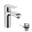 Hansgrohe Metris wastafelkraan met waste chroom 0450906