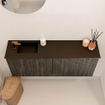 Mondiaz JOYA 100cm toiletmeubel - kleur Shadow - Wastafel FAYE positie Links 1 kraangat kleur Urban. SW1421481