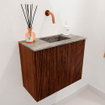 Mondiaz JOYA-DLUX 50cm toiletmeubel - kleur Ruby - Wastafel FAYE positie Rechts Zonder kraangat kleur Oza. SW1425495