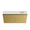 MONDIAZ TURE-DLUX Meuble toilette - 100cm - Oro - EDEN - vasque Opalo - position droite - sans trou de robinet SW1104454