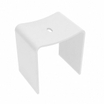 Tabouret Wiesbaden en solid surface 40 x 30 x 42,5 cm mat blanc SW102829