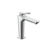 Hansgrohe Axor Citterio C 1-gats wastafelkraan 125 coolstart m. afvoerplug m. cubic cutvoorsprong 13.5cm - chroom SW1152028