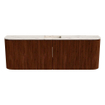 Mondiaz JOYA-DLUX 123.2cm toiletmeubel - ronding links en rechts kleur Ruby - Wastafel FAYE positie Midden Zonder kraangat kleur Nata. SW1425483